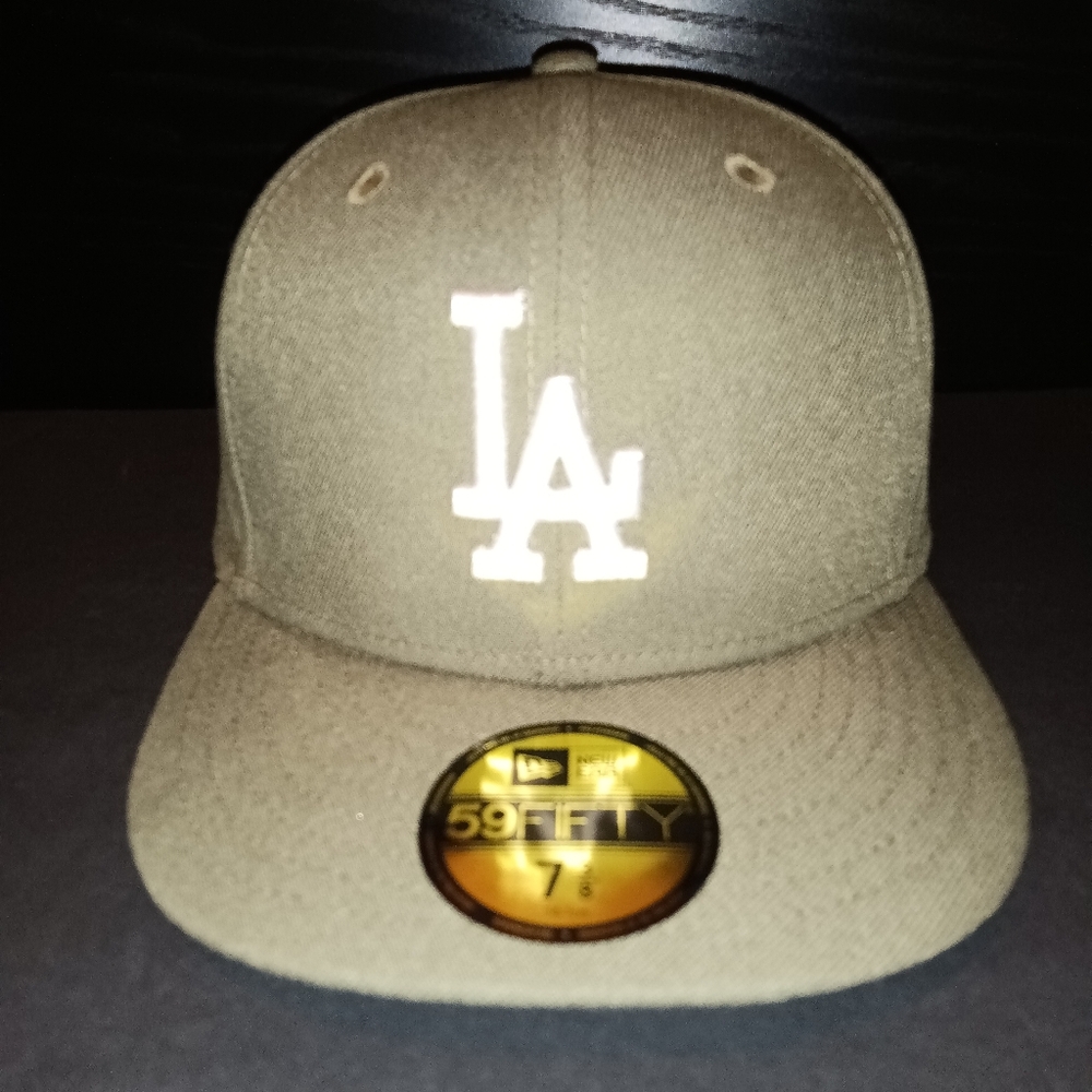 7 3/8 Dodgers New Era Olive Green LA Cap